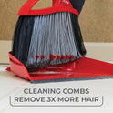 O-Cedar Pet Pro Broom with Step-On Dustpan | Remove 99% with One Sweep | DustPan Removes 3 Times More Pet Hair | Quiet Cleaning Tool for Cat and Dog