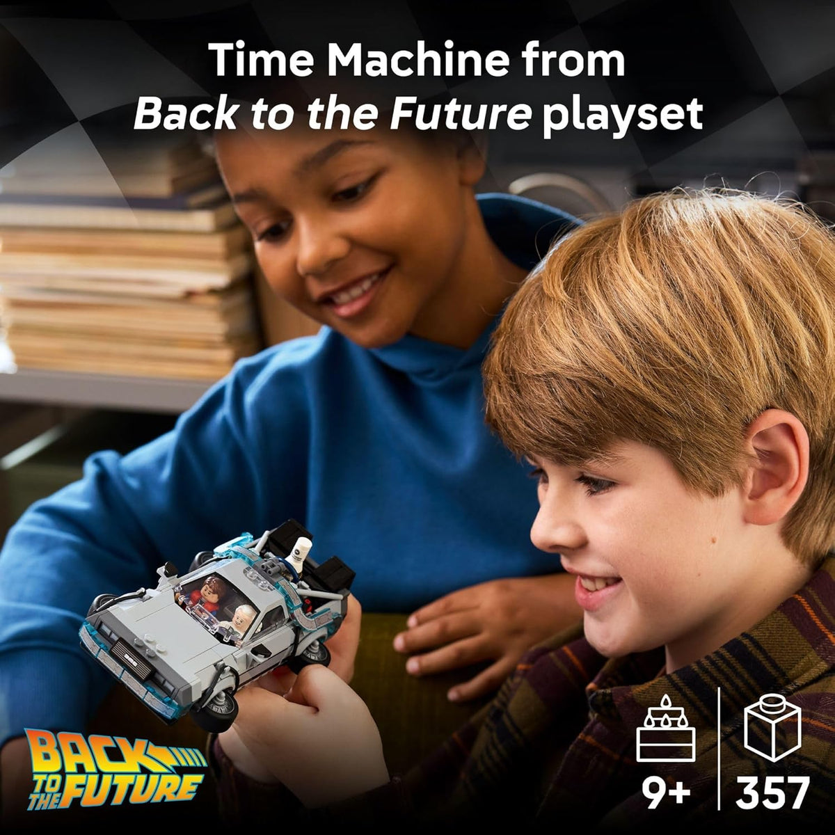 LEGO Speed Champions Time Machine from Back to The Future Building Toy for Kids - Pretend Play & Display Car Toy W/2 Build Modes for Boys & Girls