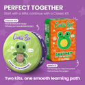 Cookie Box Crochet Kit for Beginners – Gift Set to Make Turtle Hugo Amigurumi Plushie – Easy DIY Crochet & Knitting Starter Kit with Video and PDF