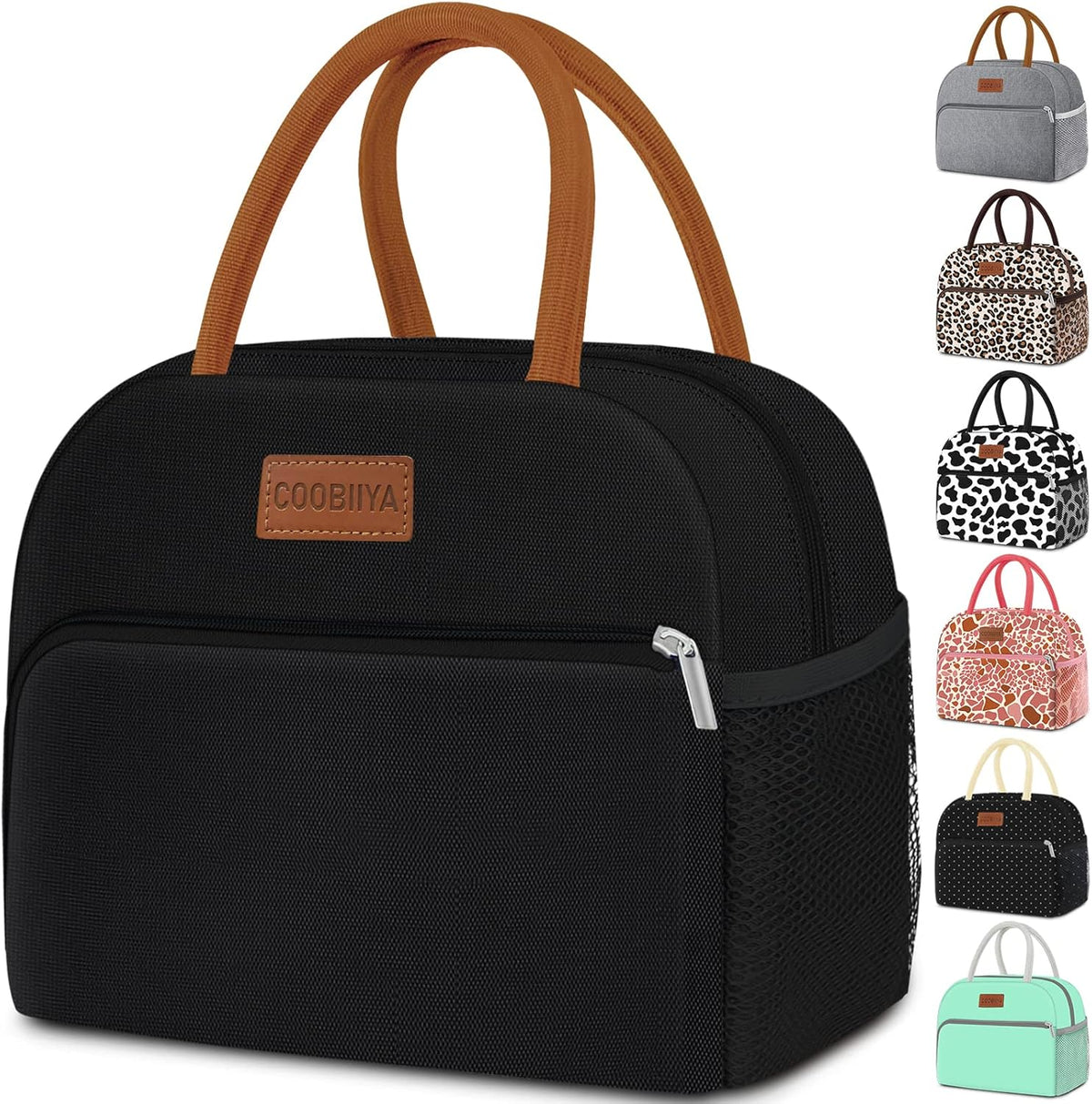 Coobiiya Lunch Box Lunch Bag for Women Adults Men, Reusable Cute Lunch Pail bag - Leakproof, Insulated Lunch Box Tote with Large Capacity, Cooler