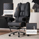 Big and Tall Office Chair 400lbs Wide Seat, Leather High Back Executive Office Chair with Foot Rest, Ergonomic Chairs Lumbar Support for Lower Back