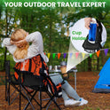 2 Pack Portable Camping Chairs Folding Lawn Chair Outdoor Lightweight Beach Chair with Cup Holder & Carry Bag for Outside Sports, Fishing, Hiking
