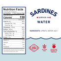 Beach Cliff Sardines in Water, 3.75 oz Can (Pack of 12) - Wild Caught Sardines - 12g Protein per Serving - Gluten Free, Keto Friendly