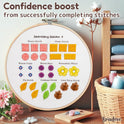 Bradove Classic Embroidery Stitches Practice Kit, Embroidery Kit for Beginners, Beginner Embroidery Kit for Adults, Hand Embroidery Kit for Kids