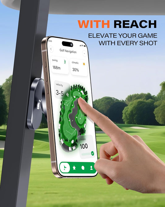 A2C Alloy Magnetic Golf Cart Phone Holder Compatible with MagSafe iPhone 12-17, Fits EZGO, Club Car, Yamaha, Golf Cart Accessories Essentials 2025
