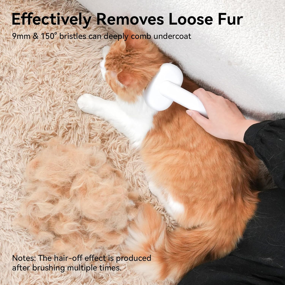 aumuca Cat Brush with Release Button, Cat Brushes for Indoor Cats Shedding, Cat Brush for Long or Short Haired Cats, Cat Grooming Brush Cat Comb for