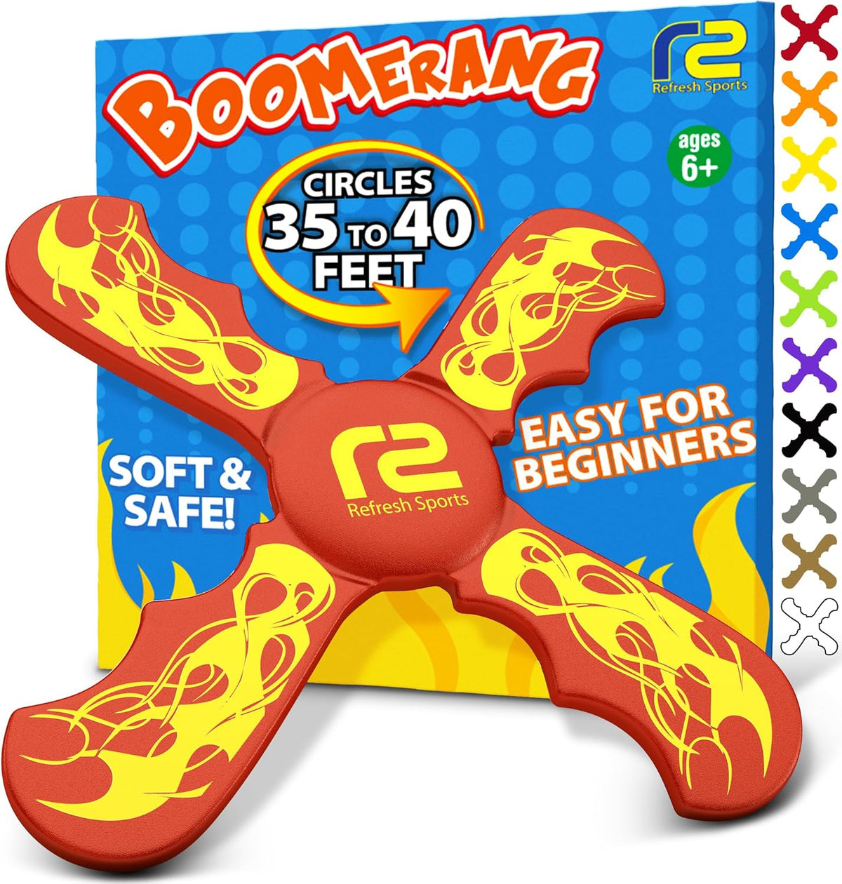 Boomerang for Kids - It Really Does Fly Back - Fun & Easy to Use Gifts for Boys & Girls - Best Toys for Ages 8-13 Gift Idea - Soft Foam Design