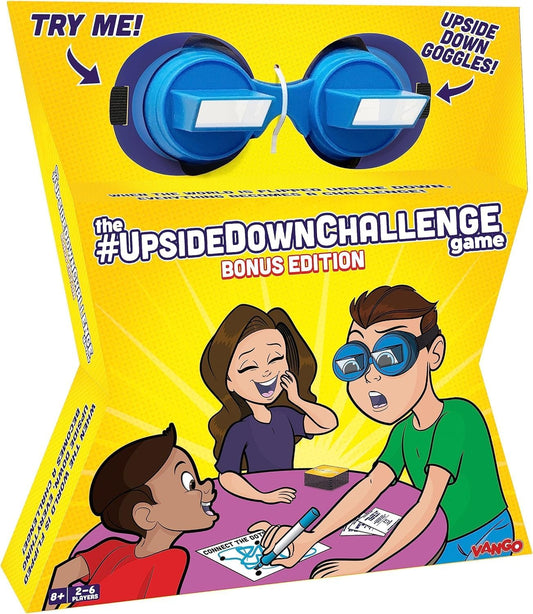Vango The UpsideDownChallenge Game for Family & Kids - Fun Challenges with Upside Down Goggles - Hilarious for Game Night & Parties - 2-6 Players