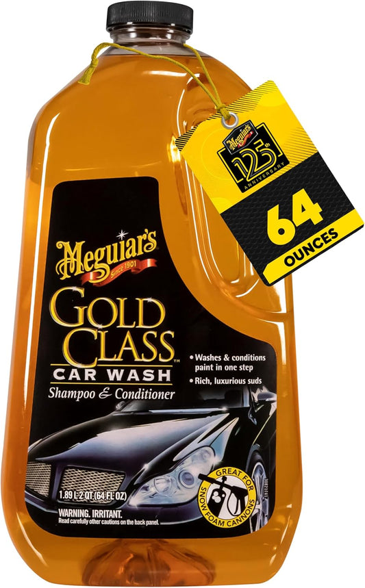 Meguiar's Gold Class Car Wash - Get Professional Results in a Foam Cannon or as a Bucket Wash - Get a Clean and Glossy Finish That's Safe for All