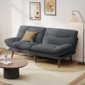 Pipishell Convertible Futon Sofa Bed,66" Corduroy Futon Couch with Adjustable Backrest and Armrests, Recliner Sleeper Sofa for Small Spaces, Play
