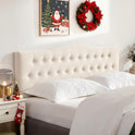 Tufted Upholstered Headboard Queen Size, Sturdy and Durable Solid Wood Bed headboard, Fabric Headboard Adjustable Height from 37” to 51”, Modern