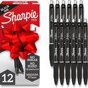 Sharpie S-Gel Gel Pens, Black Barrel, Medium Point (0.7mm), Black Gel Ink Pens, 12 Count - Home, Office, School, Journaling, Writing, Note-Taking