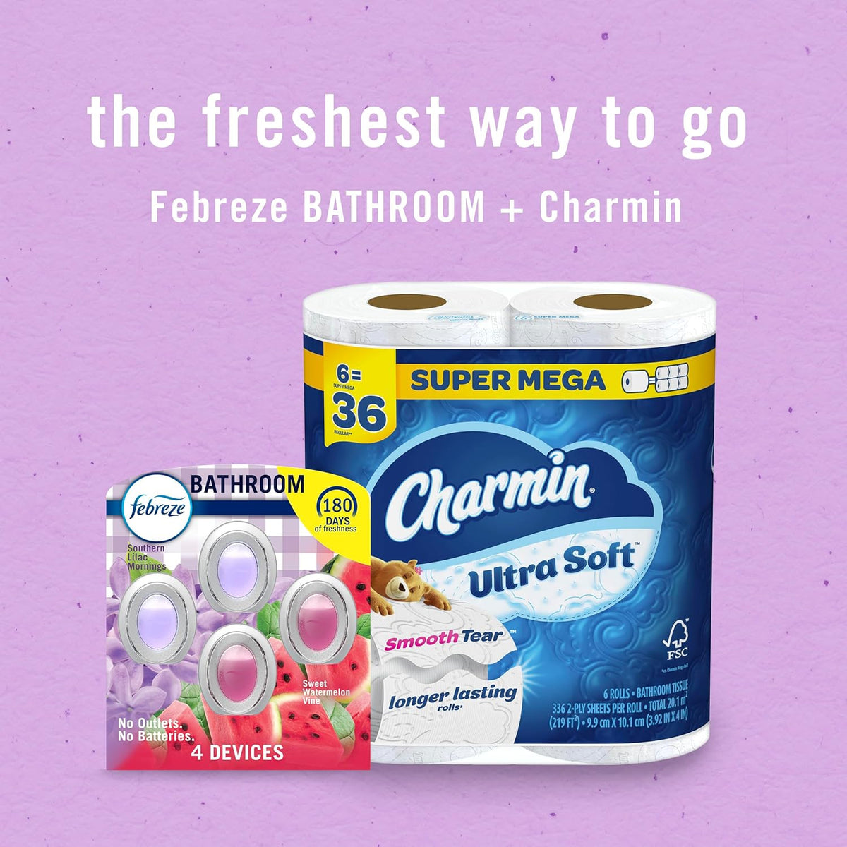 Febreze Bathroom Air Freshener, Odor-Fighting, Plug In Alternative, Air Fresheners for Home and Bathroom and Kitchen, Closet Air Fresheners