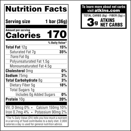 Atkins Chocolate Crème Protein Wafer Crisps, Protein Dessert, 4g Net Carb, 1g Sugar, High in Fiber, Keto Friendly, 5 Count