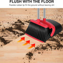 NACENA Broom and Dustpan Set, 52-in Long Adjustable Handle Broom Dustpan Combo with Dustpan Teeth to Automatically Clean Hair Suitable for Home