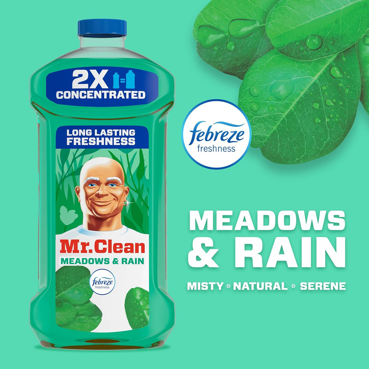 Mr. Clean All Purpose Cleaner, Floor Cleaner for Mopping Home, Bathroom, & Kitchen, Cleaning Liquid for Mop & Bucket, Cleaning Supplies