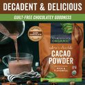 Organic Cacao Powder, Unsweetened, 1 lb (454 g) – Rich Dark Chocolate Flavor, Perfect for Baking, Smoothies & Hot Chocolate – Vegan, Keto, Paleo