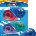 BIC Wite-Out Brand EZ Correct Correction Tape, 19.8 Feet, 4-Count Pack of White Correction Tape, Fast, Clean and Easy to Use Tear-Resistant Tape