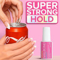 Super Strong Nail Glue for Press On Nails, Nail Tips & Acrylic Nails (8ml) NYK1 NailBond Brush On Glue for Press Ons, Tips & Acrylics - Long Lasting