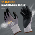 TitanFlex Work Gloves Microfoam Nitrile Coated Men Women-6 Pairs, Safety Warehouse Gloves Mens Working Glove with Grip Heavy Duty, Touchscreen