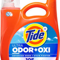 Tide Ultra Odor Defense Plus Oxi Liquid Laundry Detergent, 148 fl oz, 105 Loads, Advanced Odor and Stain Fighting Laundry Detergent Liquid
