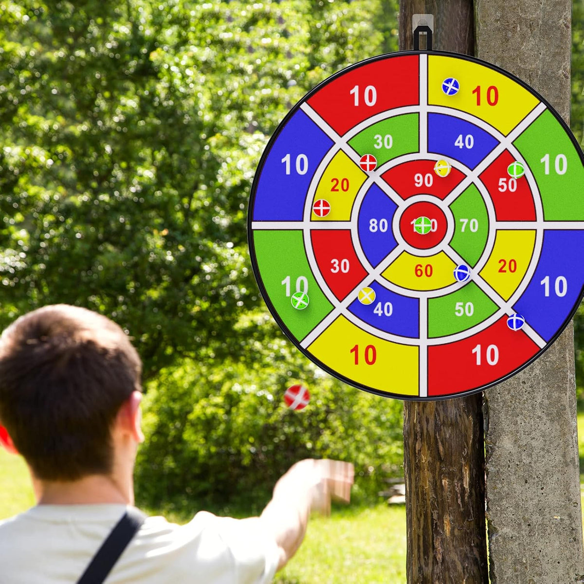 BooTaa 29" Large Dart Board for Kids, Kids Dart Board with Sticky Balls, Boys Toys, Indoor/Sport Outdoor Fun Party Play Game Toys, Birthday Gifts for
