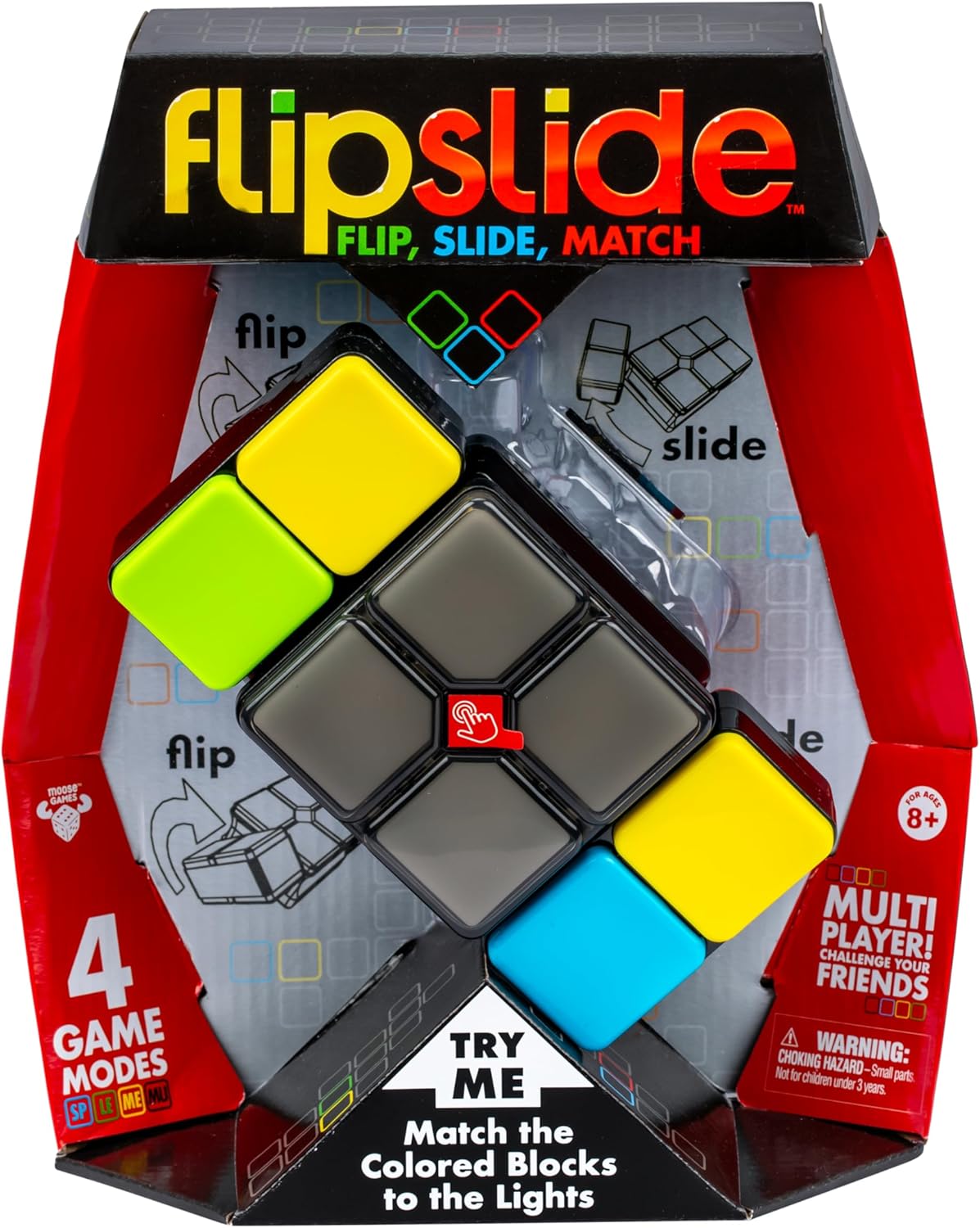 Moose Games, Flipslide Game | Fast-Paced Handheld Puzzle Toy for Kids & Teens | Gifts for Teen Boys and Girls, Stocking Stuffers for Smart Kids