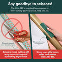 Little ELF Wrapping Paper Cutter (2-Pack) | Made in USA | Green | Holiday Gift Wrap Paper Roll Holder and Cutter