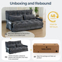 MAXYOYO Adjustable Floor Sofa Couch with 2 Pillows, Multi-Functional Bean Bag Bed, 5-Position Foldable Lazy Sofa Sleeper Bed with Armrest, Versatile