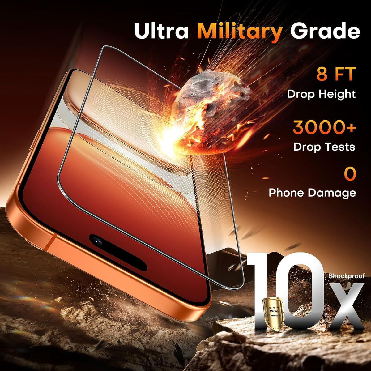 TOCOL for iPhone 17 Pro Max Screen Protector/iPhone 16 Pro Max Screen Protector 6.9-Inch Instant Installation Tempered Glass HD Clear Full Coverage