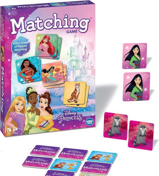 Wonder Forge Disney Princess Matching Game - Fun Memory Game for Kids Ages 3 and Up - Toddler Learning Toy Featuring Belle, Ariel, and Elsa and more
