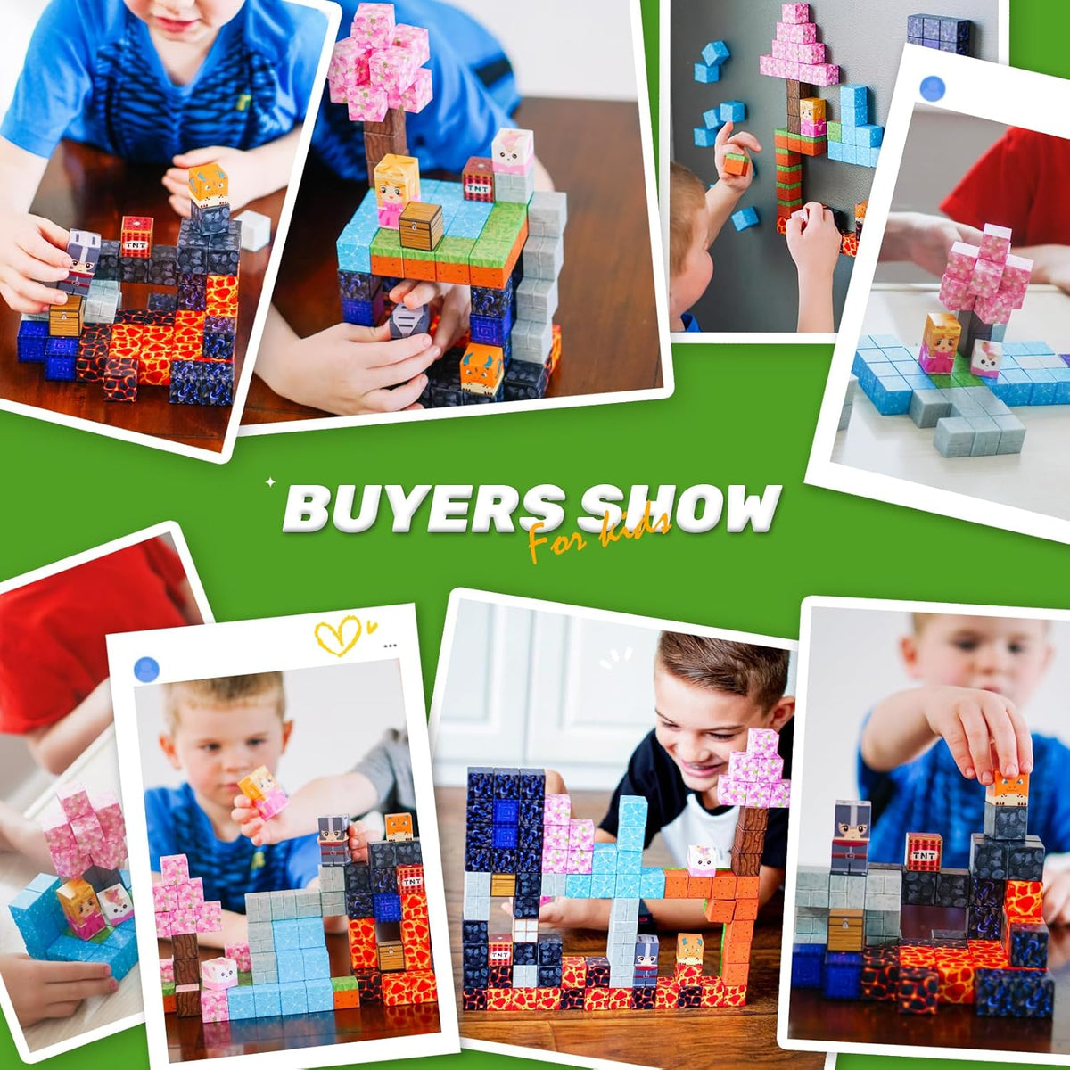 Magnetic Blocks - Build Mine Magnet World Magic Portal Set, Magnetic Tiles Building Blocks Toddler Toy STEM Sensory Outdoor Toys for 3+ Year Old Boys