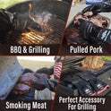 RAPICCA 932°F Heat Resistant BBQ Grill Gloves: Oil Resistant Waterproof for Smoking Grilling Cooking Barbecue Deep Frying Turkey Rotisserie Handling