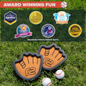 Toss and Catch Ball Game Set - Easy to Use Sticky Balls & Beginner Baseball Training Glove - Premium Toy Paddle Fits All Hand Sizes From Toddlers to