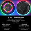 TOSY Flying Disc - 108 RGB Multicolor or 36 Monocolor LEDs, Super Bright, Smart Modes, Christmas Stocking Stuffers Gift, Camping Toy for