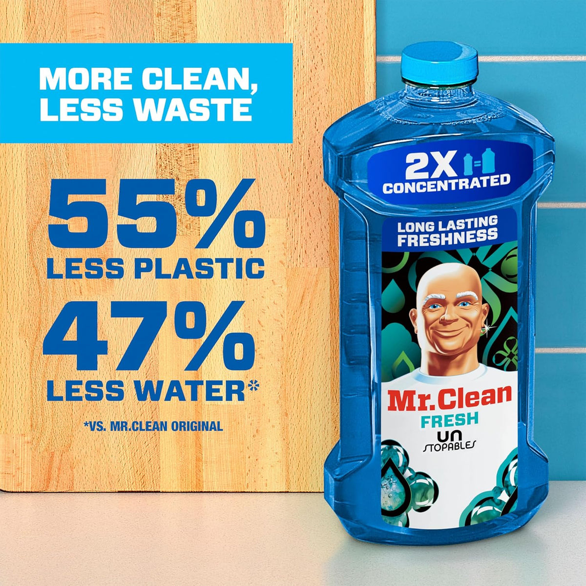 Mr. Clean All Purpose Cleaner, Floor Cleaner for Mopping Home, Bathroom, & Kitchen, Cleaning Liquid for Mop & Bucket, Cleaning Supplies