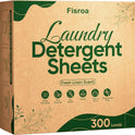 Travel Laundry Detergent Sheets Fisroa 300 Loads Eco-friendly Washing Detergent Sheets Plastic-Free Washer Sheets, Fresh Linen Scent Liquidless