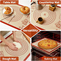 Silicone Baking Pastry Dough Mat - 28x20Inch Extra Large Cookie Bread Rolling Mats Sheet, Nonstick Kitchen Counter Kneading Board, Thick Reusable Pie