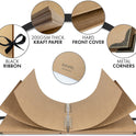 Bstorify Scrapbook Album 60 Pages (8 x 8 Inch) Brown Thick 200gsm Kraft Paper, Photo Album Scrapbook, Memory Book - Ideal for Your Scrapbooking