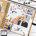 Bstorify Scrapbook Album 60 Pages (8 x 8 Inch) Brown Thick 200gsm Kraft Paper, Photo Album Scrapbook, Memory Book - Ideal for Your Scrapbooking