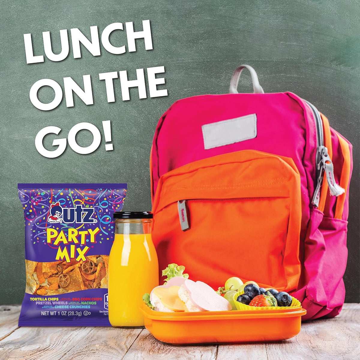 Utz Snack Variety Pack Individual Snacks, Includes Potato Chips, Cheese Curls, Popcorn, and Party Mix, Crunchy Travel Snacks for Lunches, Vending