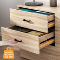 Bigbiglife Dresser for Bedroom, 6 Drawer Double Dresser, Modern Chest of Drawers with Deep Drawers, TV Stand Large Storage Organizer for Living Room