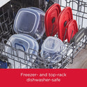 Rubbermaid 16-Piece BPA-Free Plastic Food Storage Set, Red Vented Lids - Microwave, Dishwasher Safe: Perfect for Meal Prep, Leftovers, and Kitchen