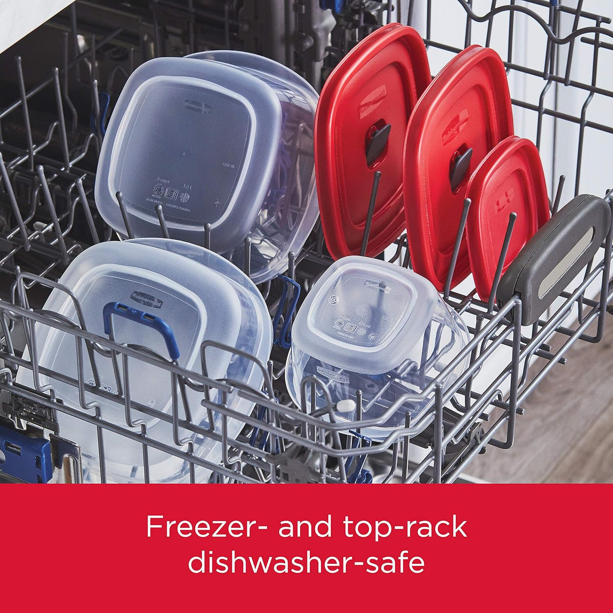 Rubbermaid 16-Piece BPA-Free Plastic Food Storage Set, Red Vented Lids - Microwave, Dishwasher Safe: Perfect for Meal Prep, Leftovers, and Kitchen