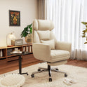 GABRYLLY Office Criss Cross Chair with Footrest, Big and Tall Executive Chair with Wide Seat,Reversible Armrest,Wheels, Lumbar Pillow and