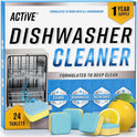 Dishwasher Cleaner And Deodorizer Tablets - 24 Pack Deep Cleaning Descaler Pods for Dish Washer Machine, Heavy Duty, Septic Safe, Natural Limescale