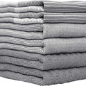 Premium Kitchen Towels (20”x 28”, 6 Pack) | Large Cotton Kitchen Hand Towel | Flat & Terry Dish Cloths | Highly Absorbent Tea Towels Set with Hanging