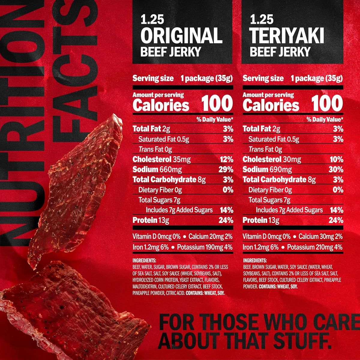 Jack Link's Beef Jerky Variety Pack - Original and Teriyaki - (9 Pack) 1.25 oz Bag - Ready to Eat Protein Snacks - 13g Protein per Serving - Made