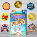 USAOPOLY Flip 7, The Ultimate Blend of Press Your Luck & Strategy, Fast-Paced Addictive Card Game,Quick to Learn & Easy to Teach,Perfect for Game