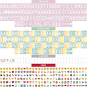 BONNYCO Pink Cinema Light Box with 400 Letters, Emojis, 2 Markers. Led Light Box Home Office and Room Decor, Cinema Led Sign Letters Board. Gifts